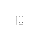Downlight TOMEK 1-flamme, cylindrisk, overflademonteret version GU10 IP20, hvid mat d�mpbar