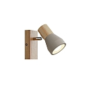V�g- og Loftlampe BOLORIA 1-flamme, justerbar E14 IP20, tr� lys d�mpbar