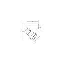 Brumberg V�g- og Loftlampe BOLORIA 1-flamme, justerbar E14 IP20, tr� lys d�mpbar