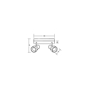 Brumberg Loftlampe BOLORIA 2-flammer, justerbar E14 IP20, tr� lys d�mpbar