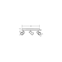 Brumberg Loftlampe BOLORIA 3-flammer, lang, justerbar E14 IP20, tr� lys d�mpbar