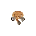 Loftlampe BOLORIA 3-flammer, rund, justerbar E14 IP20, tr� lys d�mpbar