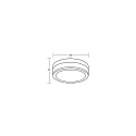 wall and ceiling luminaire EREVAN � 28CM 2 flames E27 IP44, nickel matt dimmable