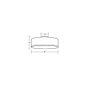 Brumberg Loftlampe TIM � 50CM up / down, med diffuser E27 IP20, nikkel mat d�mpbar