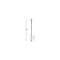 pendant luminaire TOMEK 270MM 1 flame, cylindrical, rigid GU10 IP20, black matt dimmable