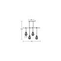Brumberg pendant luminaire RUTILUS 4 flames E27 IP20, wood dimmable