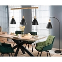 Brumberg floor lamp BRENTHIS down, rigid E27 IP20, wood, black 