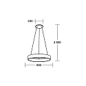 Brumberg pendant luminaire GEORGA 2CCT CCT Switch, ring shape IP20, black matt dimmable