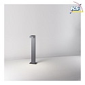Brumberg Outdoor LED bollard light, IP65, 230V AC, 60cm, 9W 3000K 210lm, incl. 50cm power cable, structured graphite