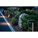 Outdoor LED bollard light, IP65, 230V AC, 60cm, 9W 3000K 210lm, incl. 50cm power cable, structured graphite