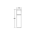Brumberg bollard lamp STICK round, switchable LED IP65, black 