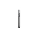 P�lelampe ALOR 2-fold, firkantet, lang, med stikkontakt IP44, pulverlakeret, grafit gr� 