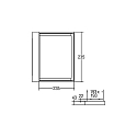 Brumberg LED wall / ceiling luminaire, square, 23.5 x 23.5cm, 230V AC, 14W 3000K 1230lm 110�, structured black
