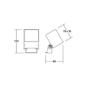 Brumberg Outdoor LED floor spot BLOKK, IP65 IK07, 10W 3000K 740lm 36�, swivelling, structured graphite
