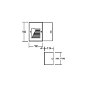 Brumberg Recessed outdoor LED wall luminaire, IP65, square, H/B 16/16cm, 230V, 2W 3000K 100lm, structured black