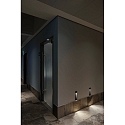 Brumberg Recessed outdoor LED wall luminaire, IP65, square, H/B 25.5/7.6cm, 230V, 4W 3000K 180lm, structured black