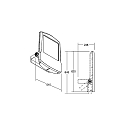 Brumberg floodlight MATRIX MAXI swivelling, direct IP66, mat, titanium 