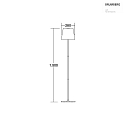 Brumberg Standerlampe NIOBE omskiftelig E27 IP54, grafit 