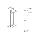 Brumberg P�lelampe APORIA med bev�gelsesdetektor, omskiftelig LED IP54, grafit 