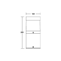 Brumberg Fatningslampe ZAGAMI IP54 cylindrisk, omskiftelig LED IP54, grafit gr� 