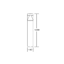 Brumberg P�lelampe MEDUSA firkantet, omskiftelig LED IP54, grafit 