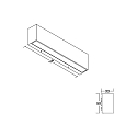 Brumberg outdoor wall luminaire DARBEE switchable LED IP65, grey 
