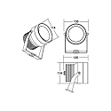 Brumberg gorund spike luminaire LEGRA  switchable LED IP65