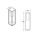 Brumberg Solar p�lelys RUBI  omskiftelig LED IP54, grafit 