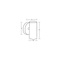 Brumberg outdoor wall luminaire LOMBOK GU10 IP44, powder coated, graphite grey dimmable