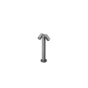 P�lelampe LUZON 2-flammer GU10 IP65, pulverlakeret, grafit gr� d�mpbar