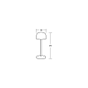 Brumberg Batteri bordlampe ROSS IP54, pink d�mpbar
