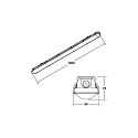 Brumberg Fugtt�t armatur HUMID ONE PRO direkte IP65, gr� d�mpbar