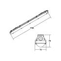 Brumberg Fugtt�t armatur HUMID ONE omskiftelig LED IP65, gr� 