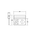 Brumberg N�dlampe EKW IP41, s�lv