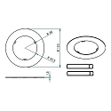 Brumberg adapter, nikkel mat