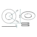 Reducing ring with outer � 15cm, black