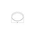 Brumberg Ring MAKIRA � 35CM rund, hvid