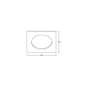 Brumberg ring MUNA MICRO square, white matt