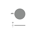 Brumberg acoustical element SILENTIUM (SMOOTH) FOR BIRO40 / 3.5CM / 100CM round, beige