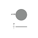 Brumberg acoustical element SILENTIUM (SMOOTH) FOR BIRO40 / 3.5CM / 120CM round, sage green
