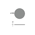 Brumberg Akustisk element SILENTIUM (STRUCTURE) FOR BIRO40 / 10CM / 120CM rund, creme