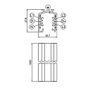 Brumberg 3-faset skinne, 100cm hvid