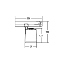 Brumberg Skinne spot RETAIL ONE rund, drejelig, omskiftelig LED IP20, s�lv 