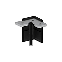 hj�rnestik PEPA HIGH - 90� mekanisk, sort, s�lv