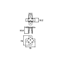 Brumberg X-connector PEPA HIGH mechanical, black, silver