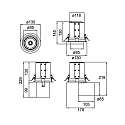 Brumberg ceiling recessed luminaire TRAXX MAXI swivelling, rotatable, direct IP20, white dimmable