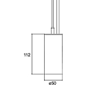 Pendel TRAXX MINI rund, omskiftelig LED IP20, s�lv 