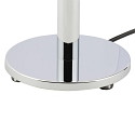 Busch Retro table luminaire, H 40cm /  19cm, E27, with pull switch chain, chrome metal base / opal glossy glass