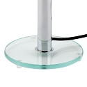 Busch Retro table luminaire, H 40cm /  19cm, E27, with pull switch chain, clear glass base / polished chrome / opal glossy glass