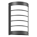 Udend�rs wall luminaire lang, halvrund, med sensor, med gitter IP44, antracit 